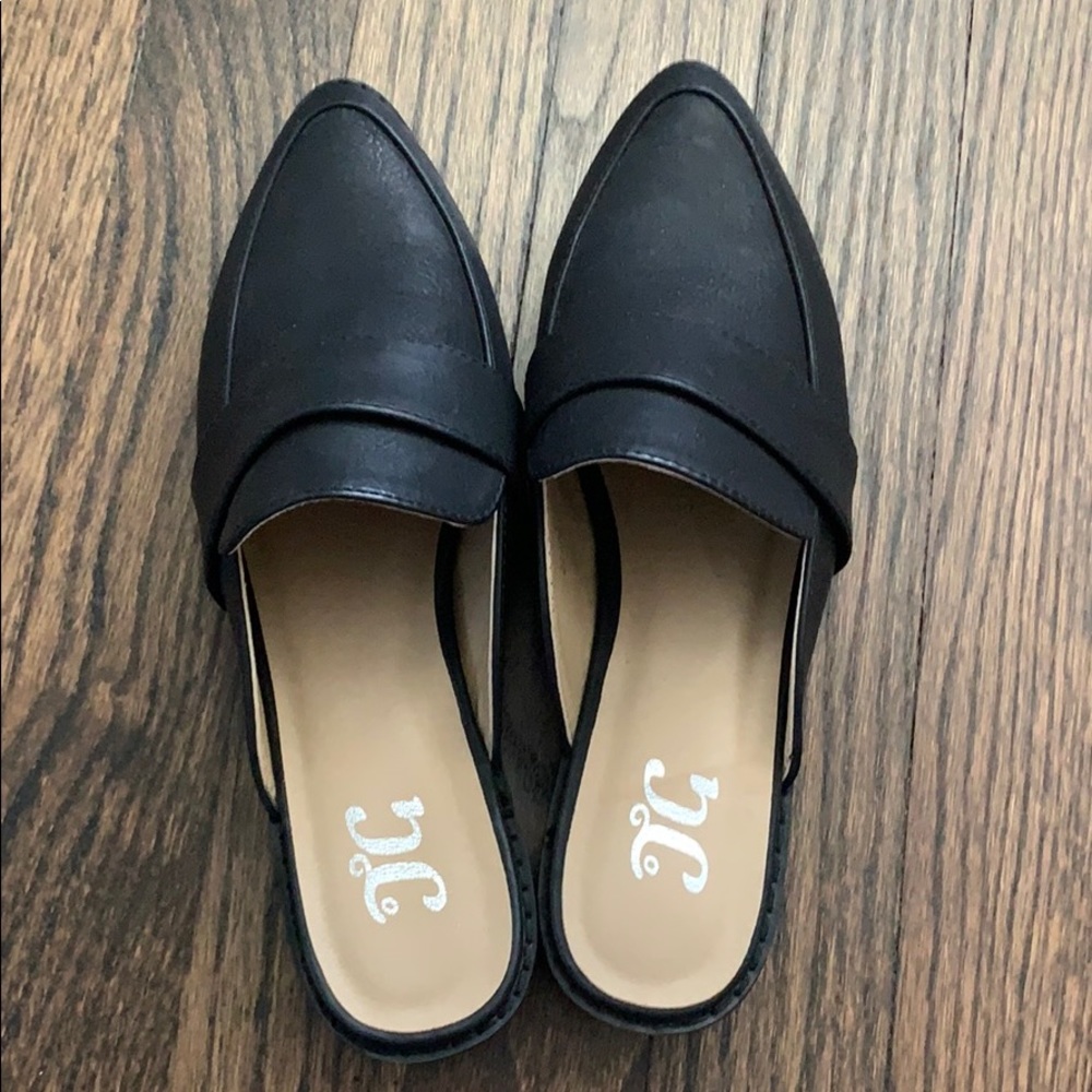 Black loafers